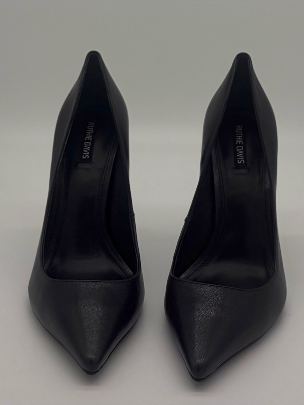 Ruthie Davis Black Pointed-Toe Stiletto Pumps - Picture 8 of 8